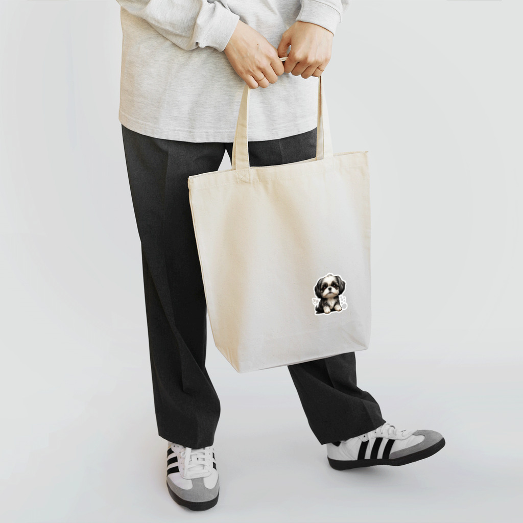 Shih Tzu Fanのシーズー（黒／白） Tote Bag