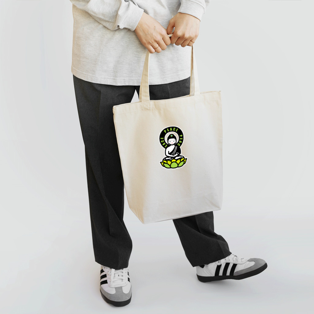 くねくね道のPEACE BUDDHA Tote Bag