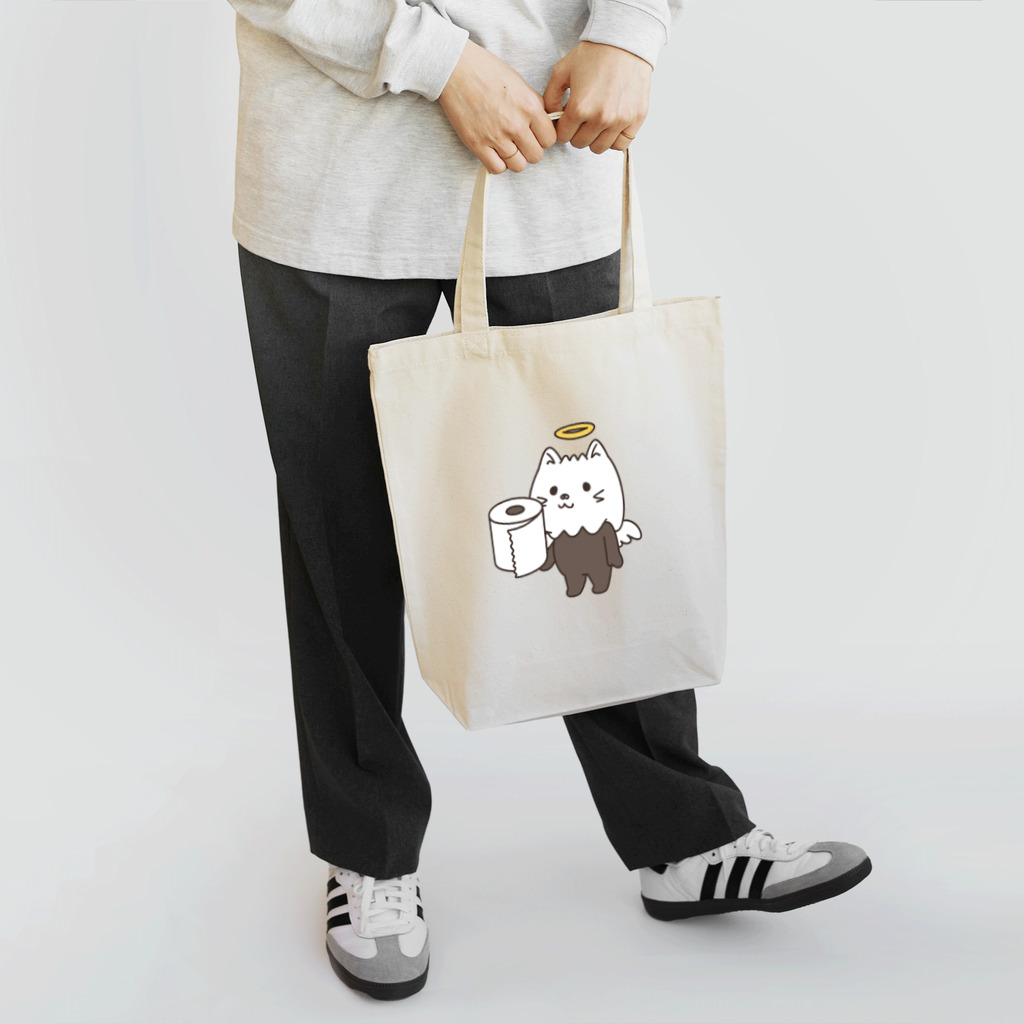 イラスト MONYAAT のねこかぶってるやつ　トイレットペーパー Tote Bag