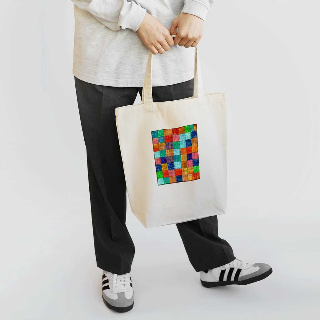 カレー屋　月夜のライオンのパッチワーク風 Tote Bag