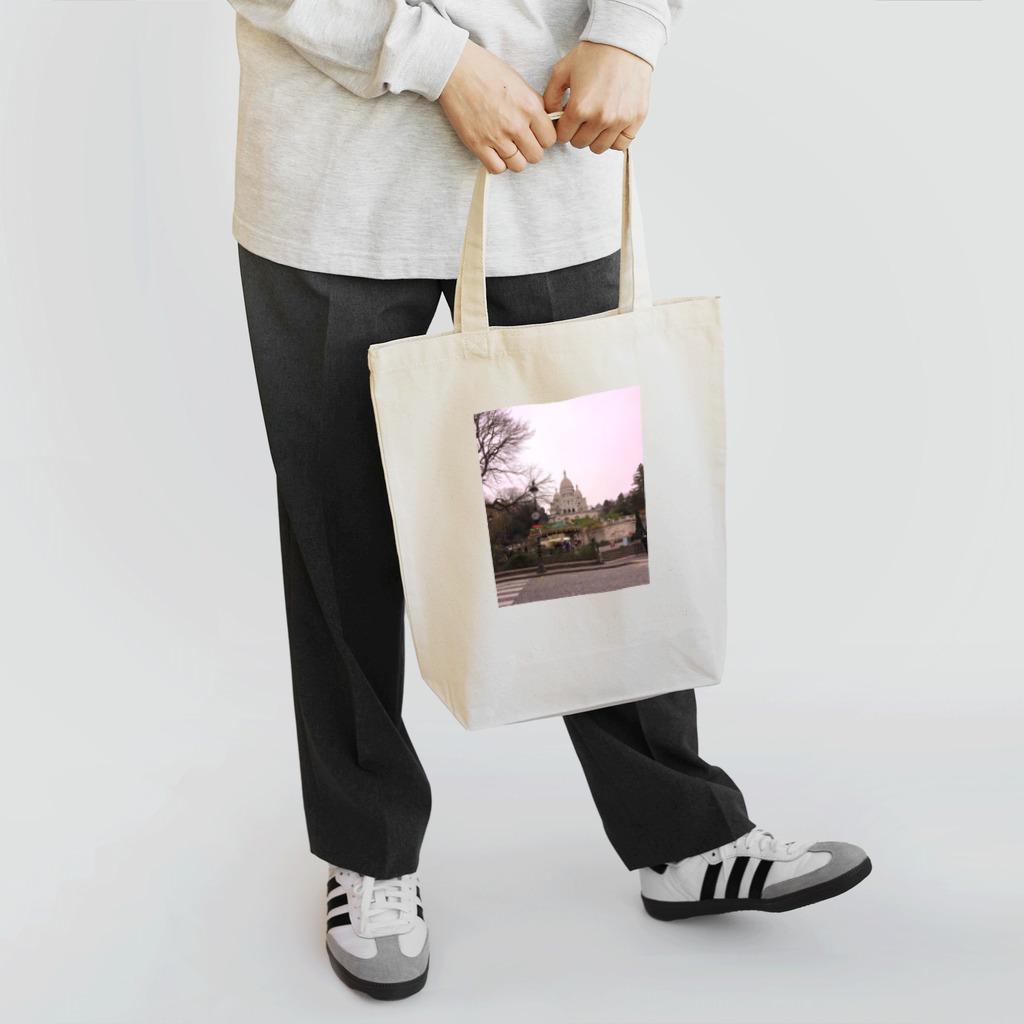 nightwalkerの冬のモンマルトルの丘 Tote Bag