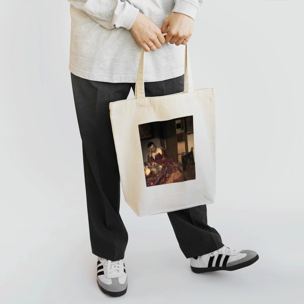 Art Baseの眠る女 / フェルメール(A maid asleep 1657) Tote Bag