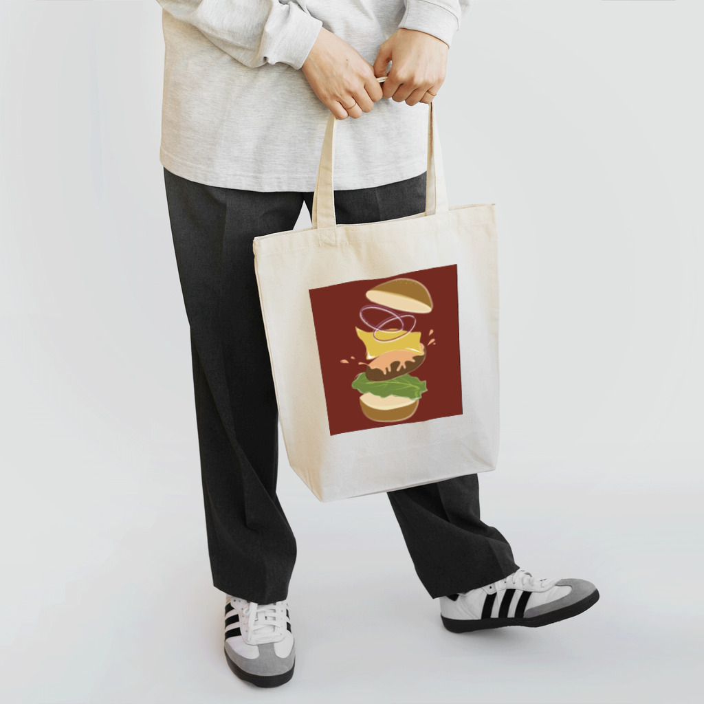 【公式】弐華グッズのハンバーガー ロゴなしver トートバッグ