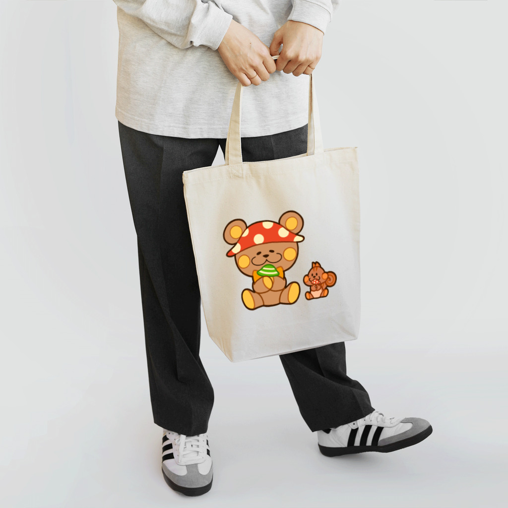 レタ(LETA)のぬいクマちゃんのキノコがり Tote Bag