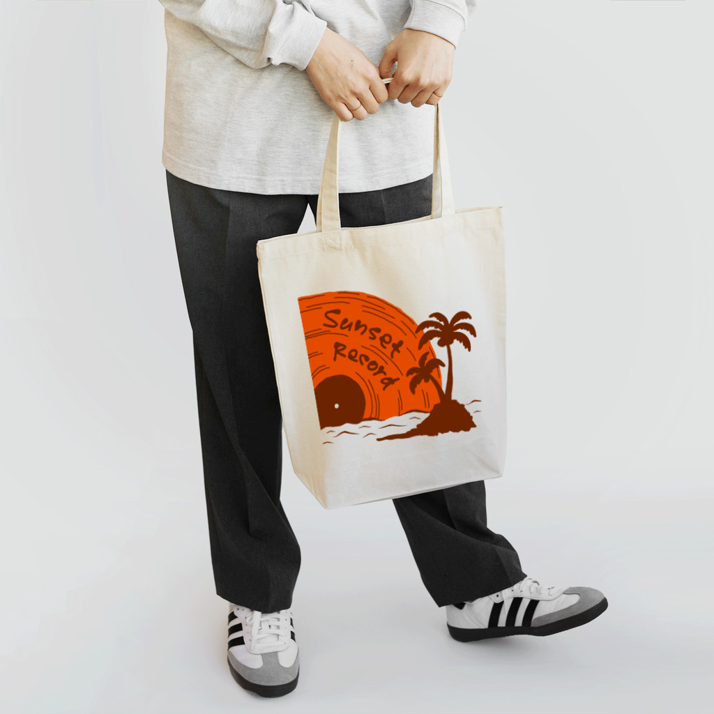 sandy-mのサンセットレコード ヴィンテージ風 Tote Bag