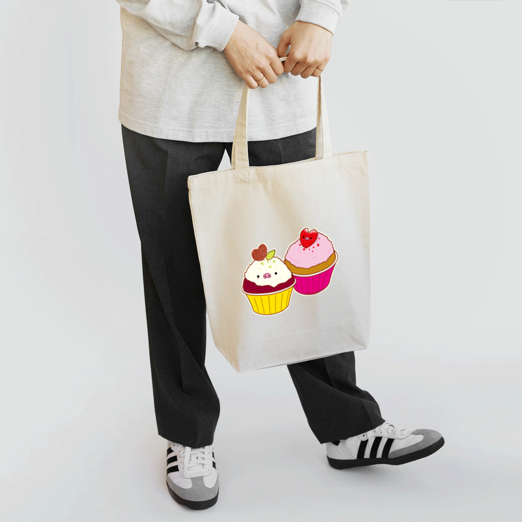 Draw freelyのカップケーキ Tote Bag