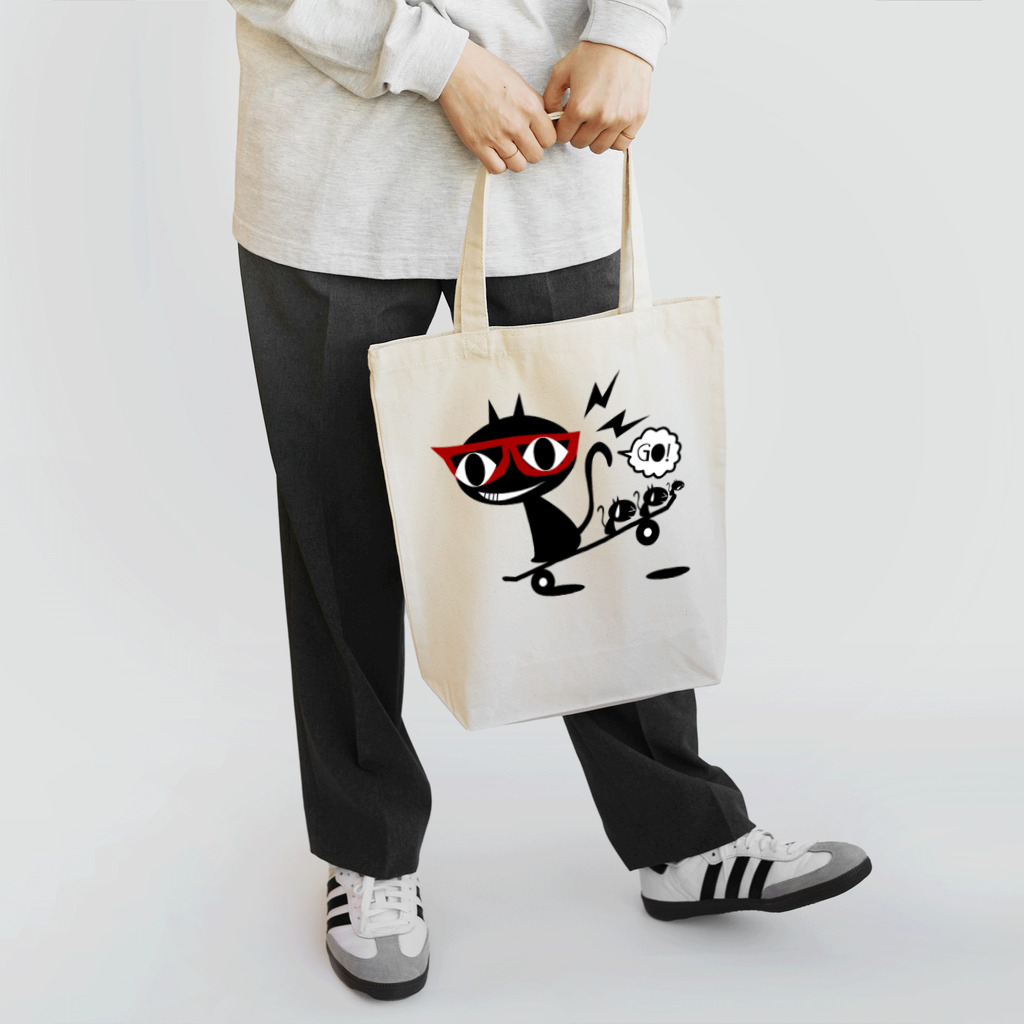 キャッティ（オフィシャル）ネコ好き集まれ!!のスケボーでGO!! Tote Bag