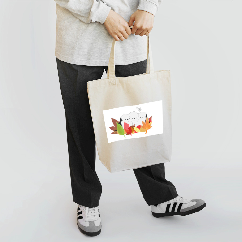 遥風書店の紅葉好きなエナガさん達 Tote Bag