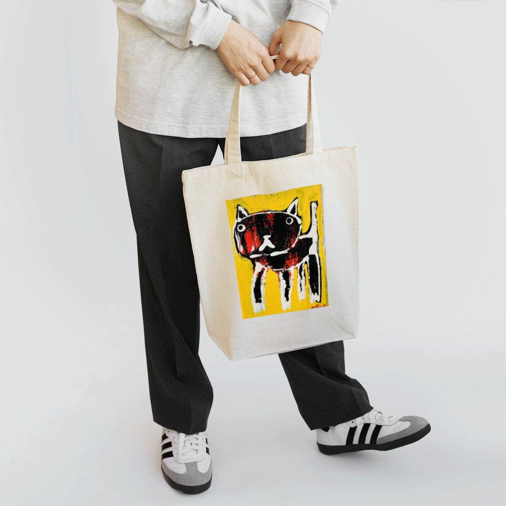 Tominaga Keishiのアニマルシリーズの冨永圭志の「クロネコ」 トートバッグ