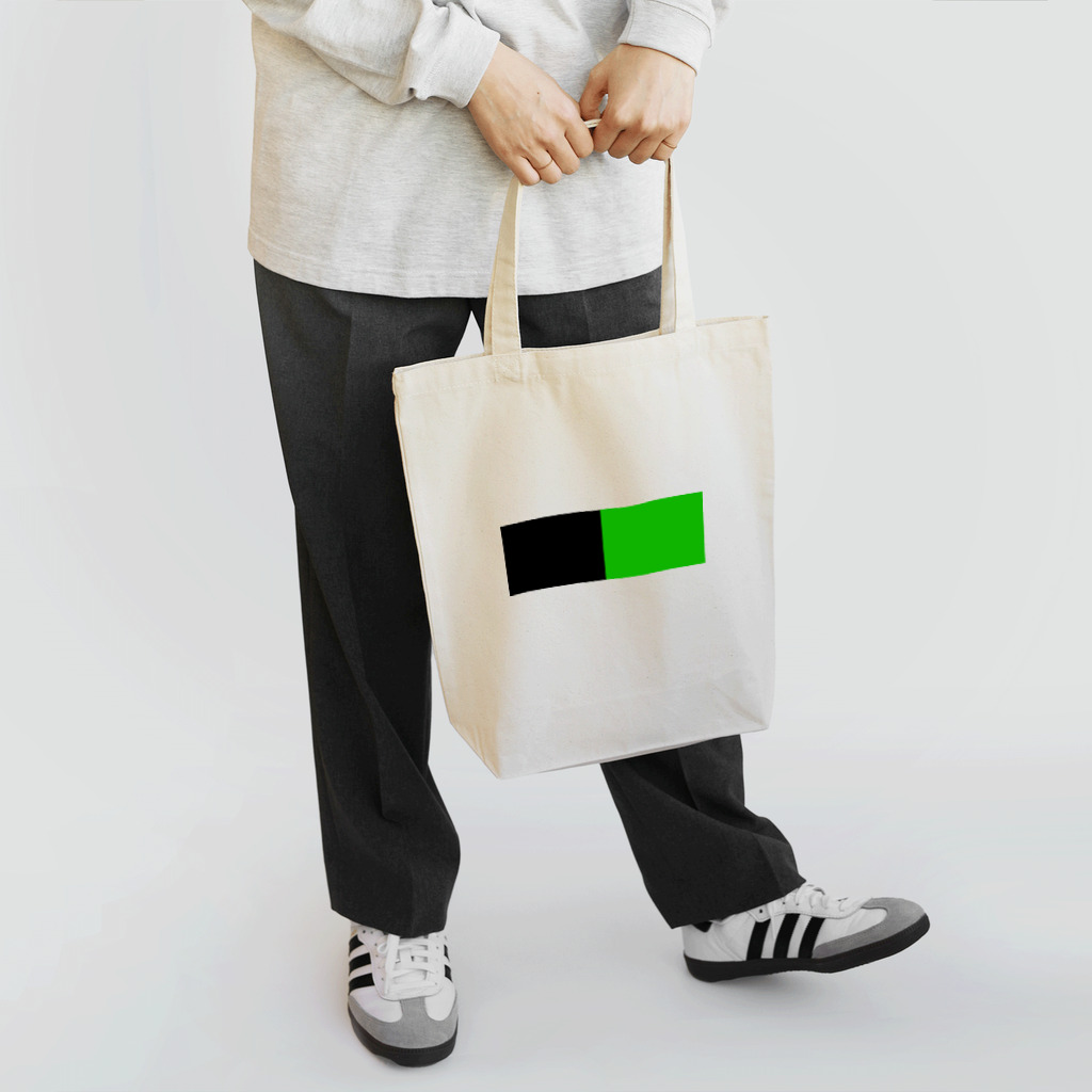 手描きのエトセトラの黒×緑 ２色バイカラー Tote Bag