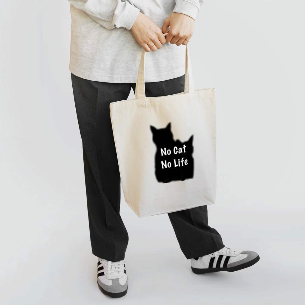 たんぽぽの家のNo Cat No Life Tote Bag