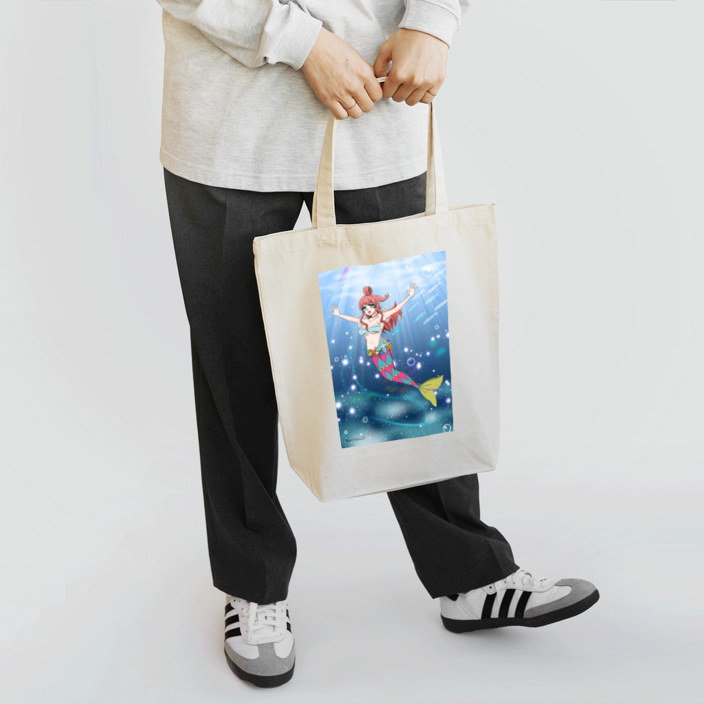 夜想明【LINEスタンプ・BOOTH販売中】のアクシスベストトゥルース「人魚姫」 トートバッグ