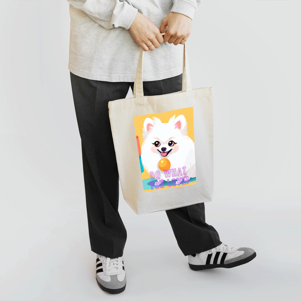 Pom-Dog'sの清楚系白ポメ　ポメ子 Tote Bag