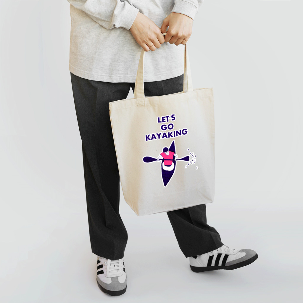 NIKORASU GOのアウトドアデザイン「カヤックに乗ろう」（Tシャツ・パーカー・グッズ・ETC） Tote Bag