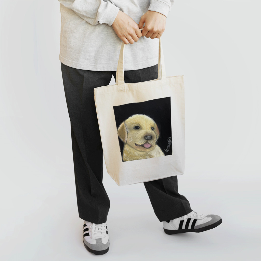 チョークアートグッズ😊のチョークアート　子犬🐶 トートバッグ