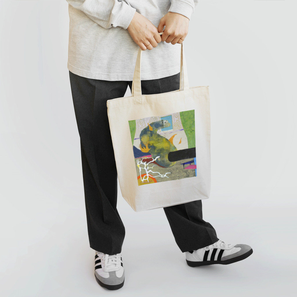 小林大悟のグッズショップの『いたちのいる部屋』シリーズ Tote Bag