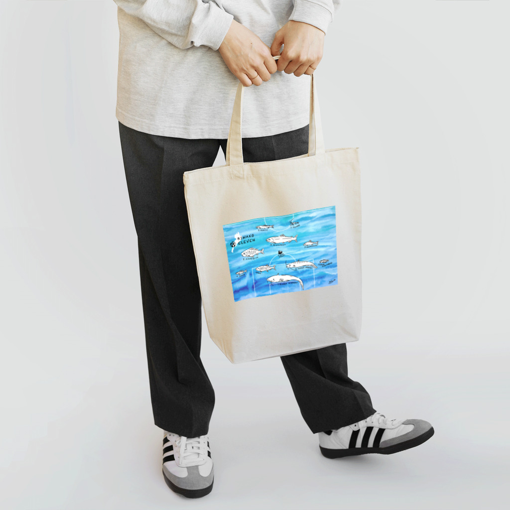 by みなもとそらの琵琶湖イレブン Tote Bag