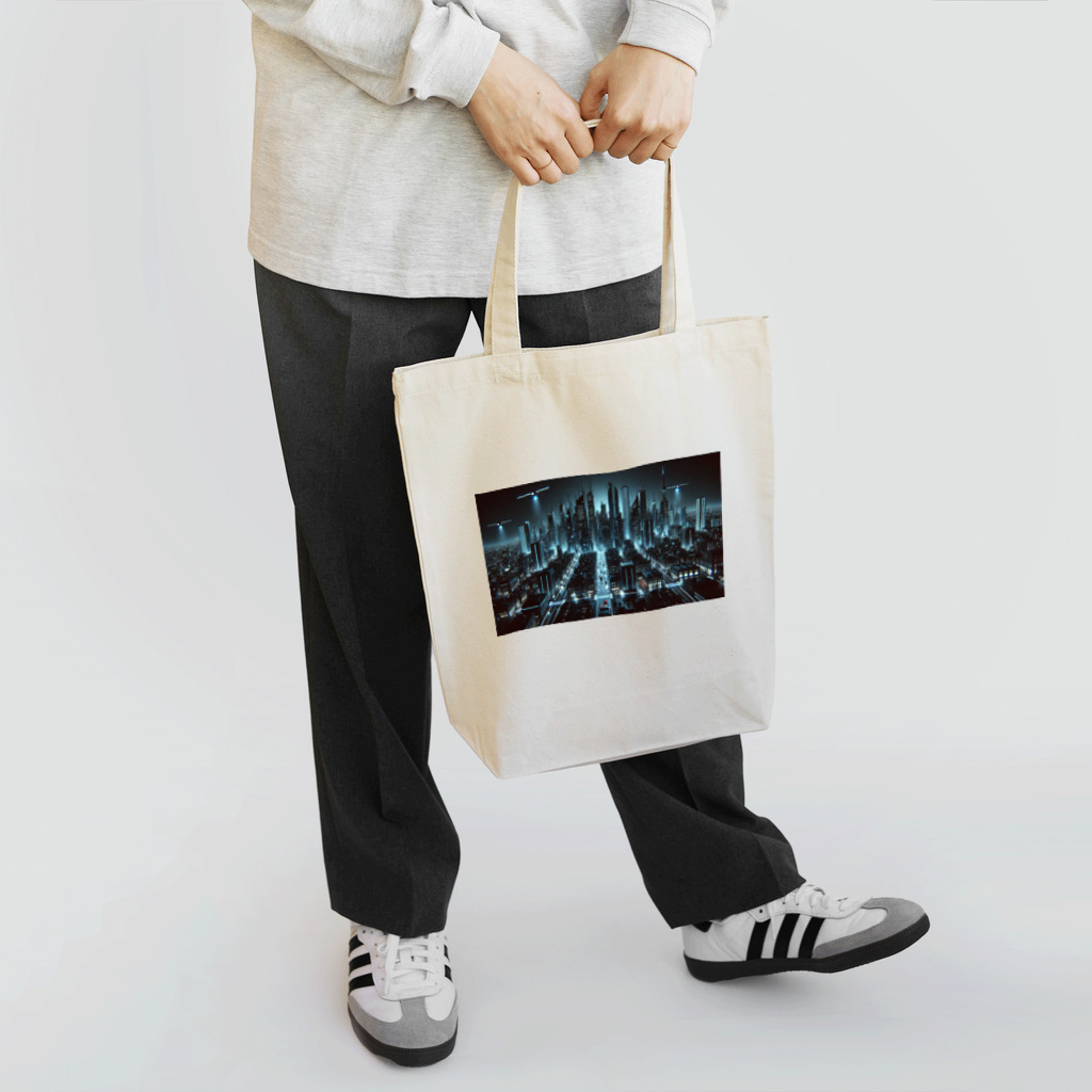 ETOWA_TOWAの未来都市の停電 Tote Bag