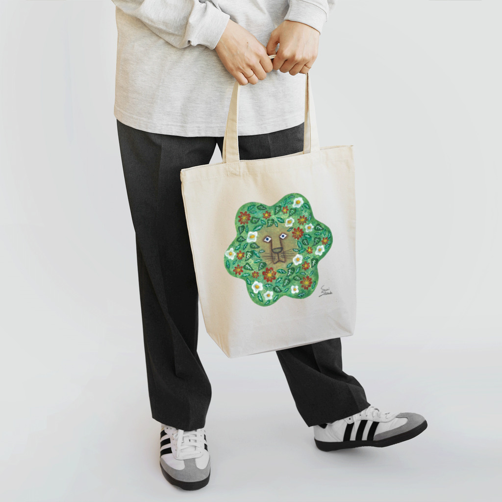 saorishinadaのライオンの花鬣 / Lion’s flower mane Tote Bag