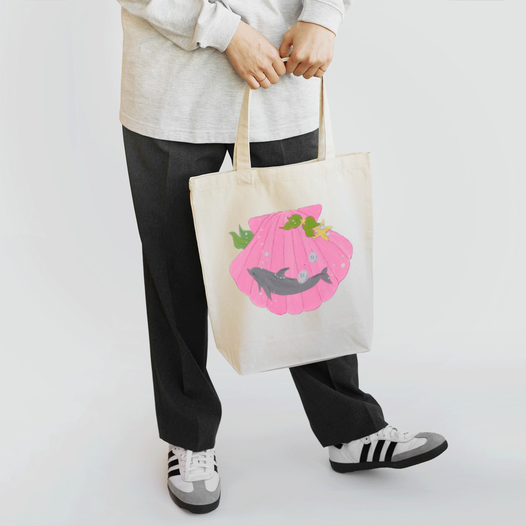 SHACHIKOのmorning shell dolphin Tote Bag