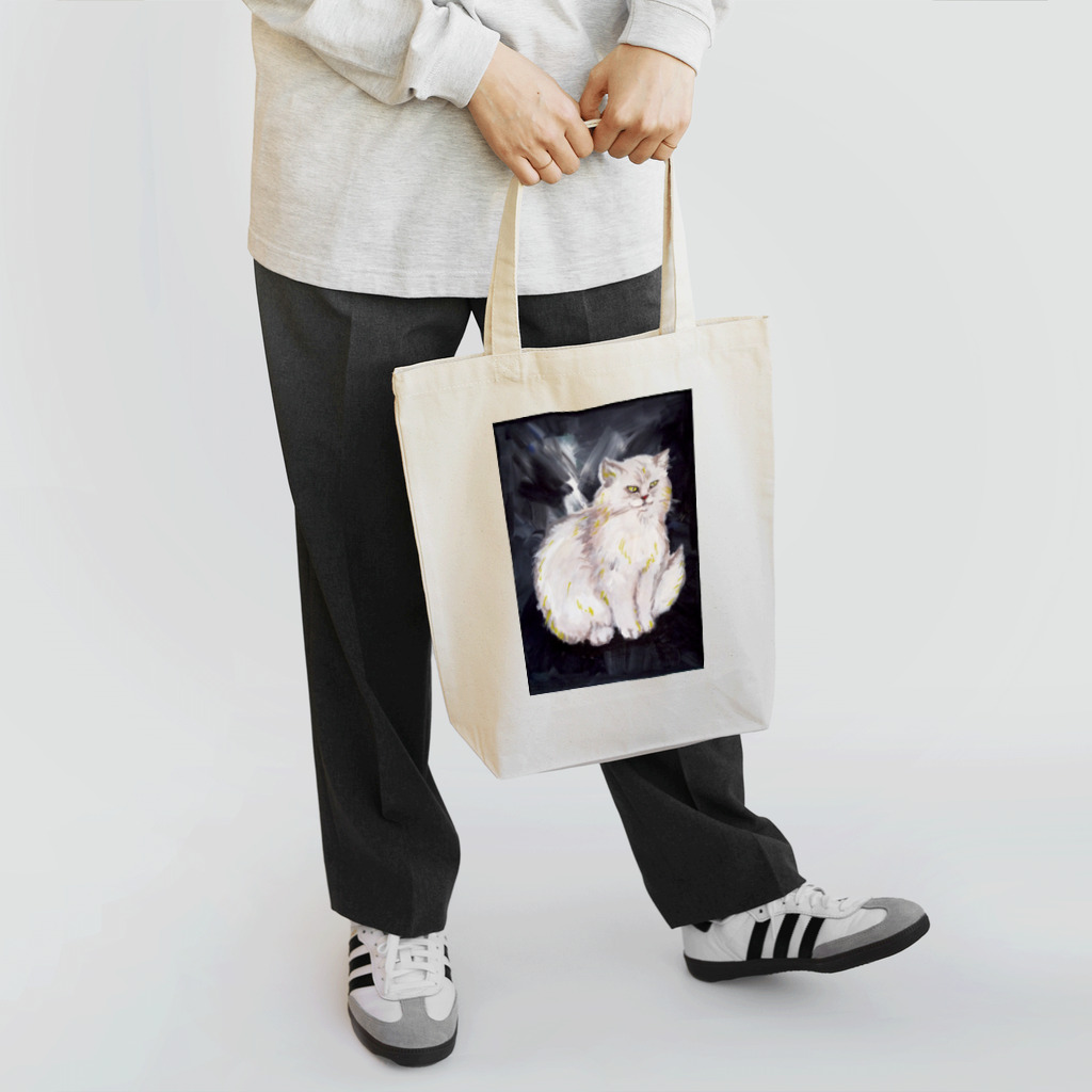 YOSHInekoの凛と座ってるシロ Tote Bag