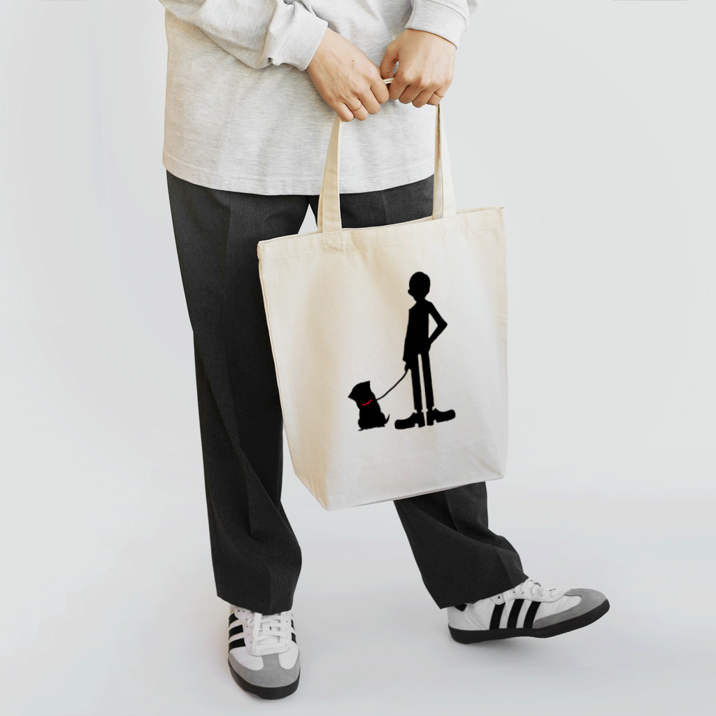 おさんぽわんこのお散歩(男の子・シルエット) Tote Bag