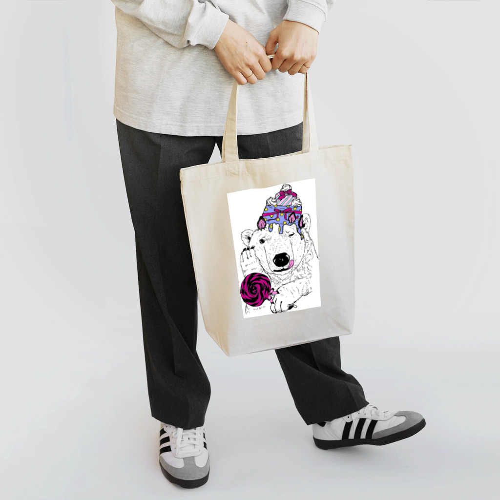 Tomomi Oshimaの白くまとSWEETS Tote Bag