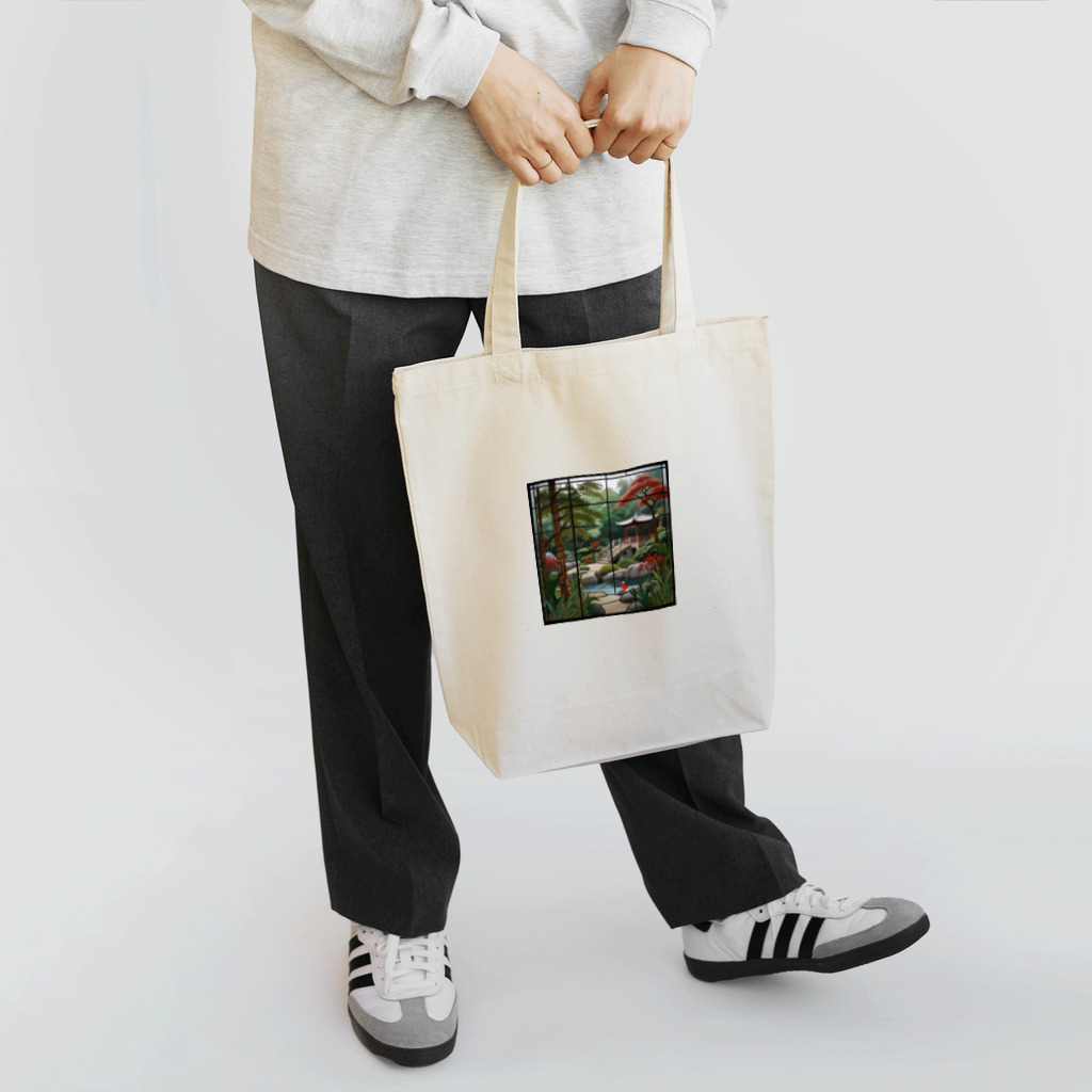 ganeshaのアジア禅庭園ステンドグラス Tote Bag