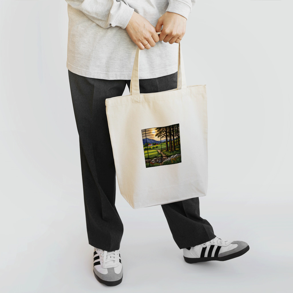 ganeshaのヨーロッパの田舎のステンドグラス Tote Bag