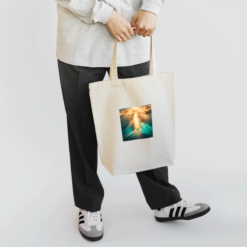 yasufumi yamamotoの夕日と大海 Tote Bag