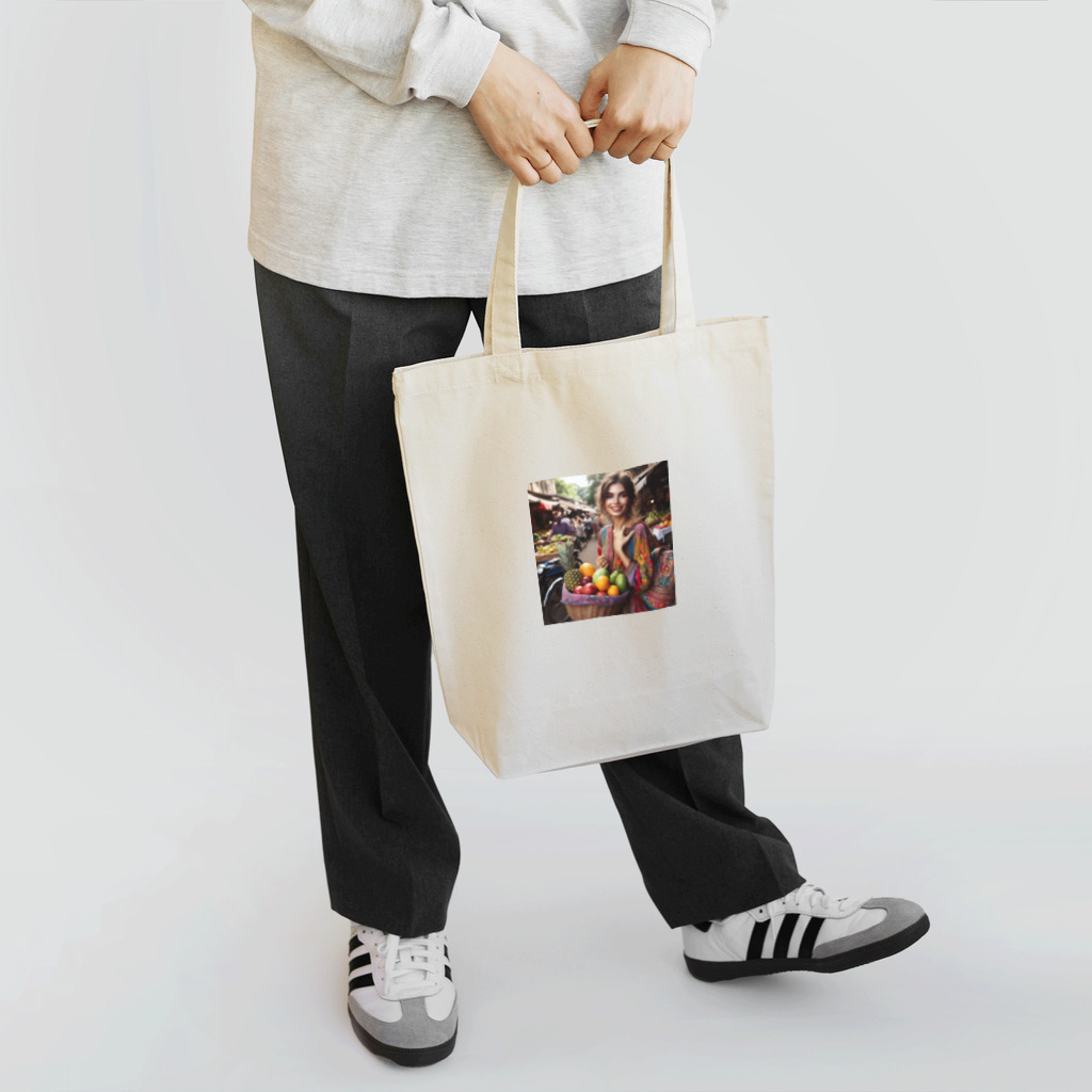 SWQAの買い物をする彼女 Tote Bag