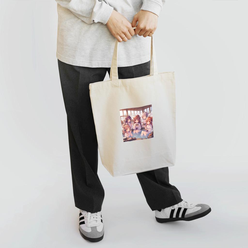 SWQAの温泉を楽しむ女子 Tote Bag