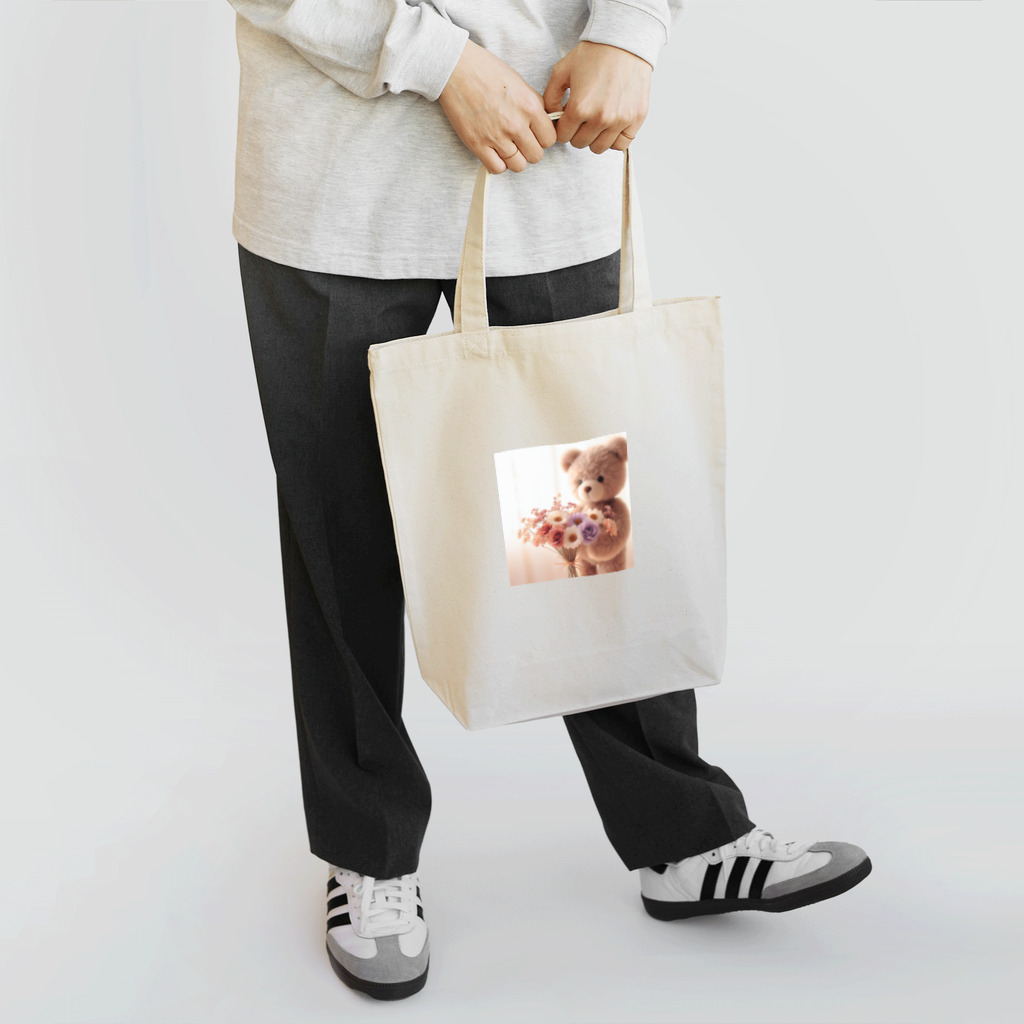 星パンダショップのはなとくま　～flower and bear～ Tote Bag