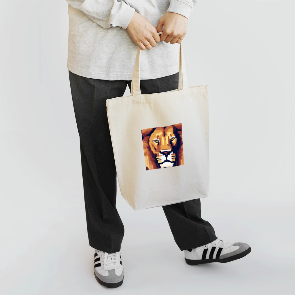 DJシャークのドット絵ライオン Tote Bag