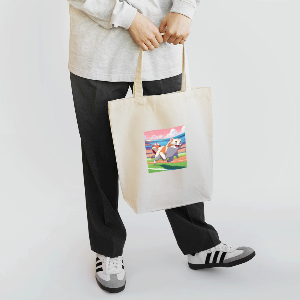 自然の非日常の走るフェレット Tote Bag