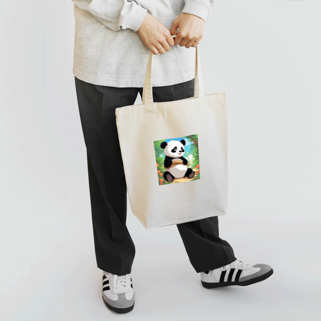 動物大好き＠たつまるの腹巻パンダ Tote Bag