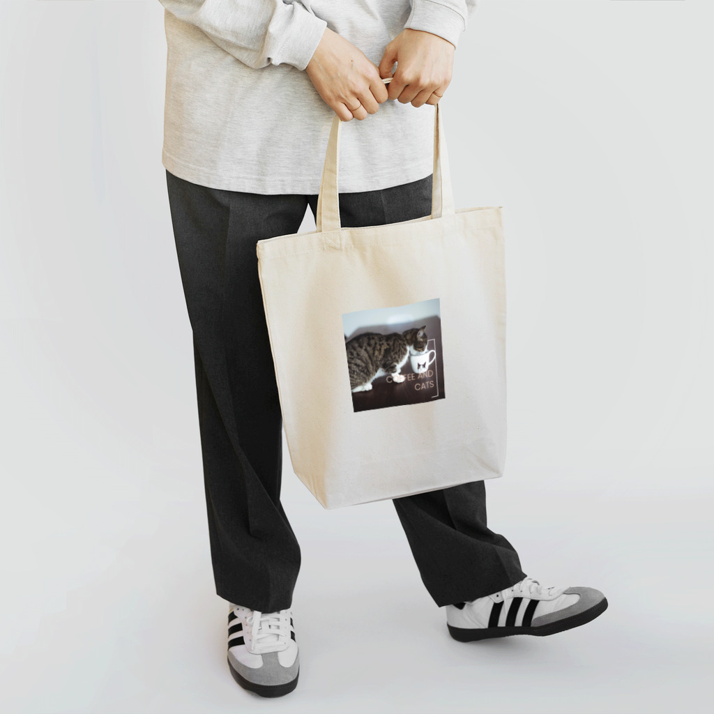 竜崎のコーヒー猫 Tote Bag
