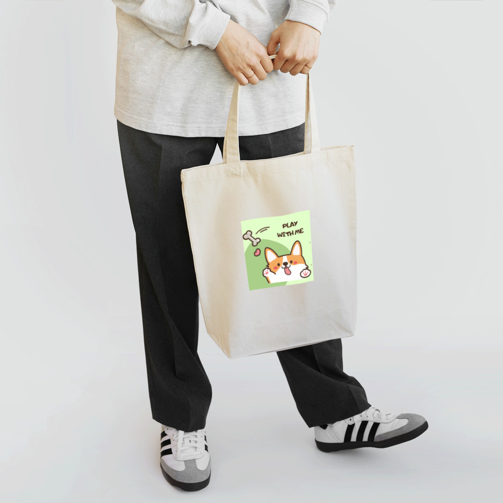 ロイ@イラストレーターHEXANFT販売美麗イラスト描きますのPLAY WITH ME トートバッグ