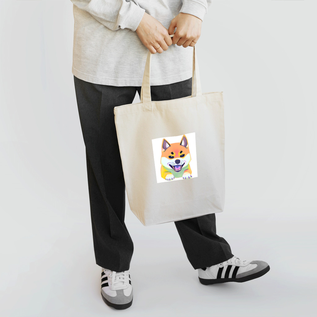 POP BLUE ショップのかっこいい柴犬くん Tote Bag