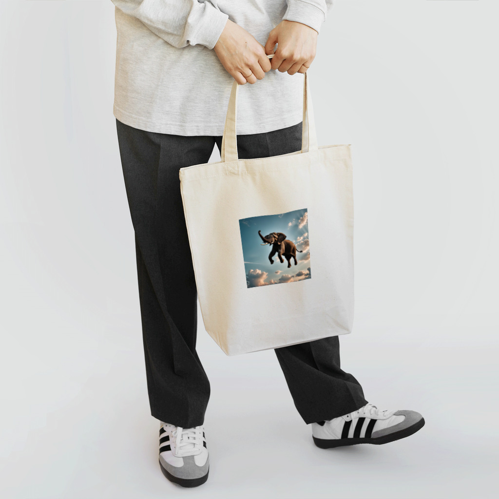 Dragon Designのエレファントインザスカイ Tote Bag