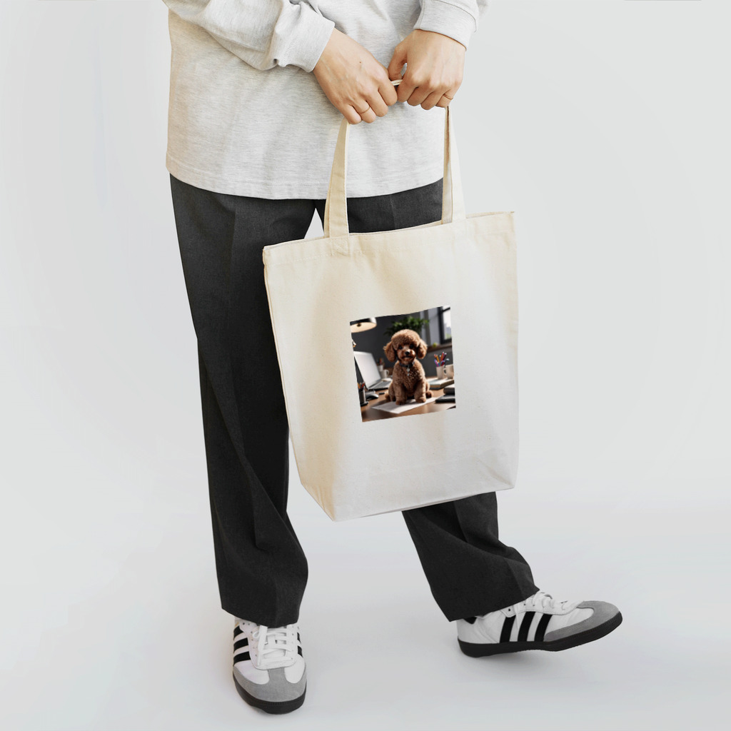 oshare_kurashiのいぬこりワン業（トイプードル） Tote Bag