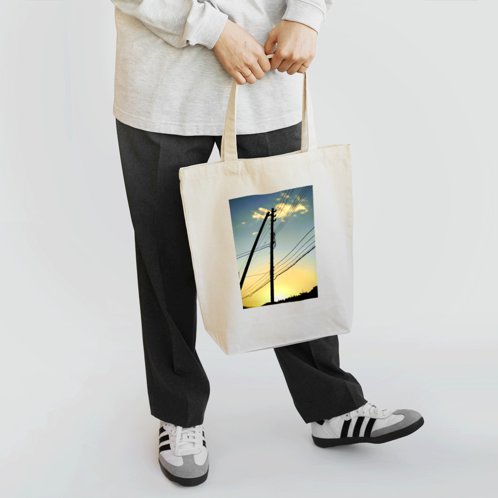 soranoの黄昏の電柱 Tote Bag