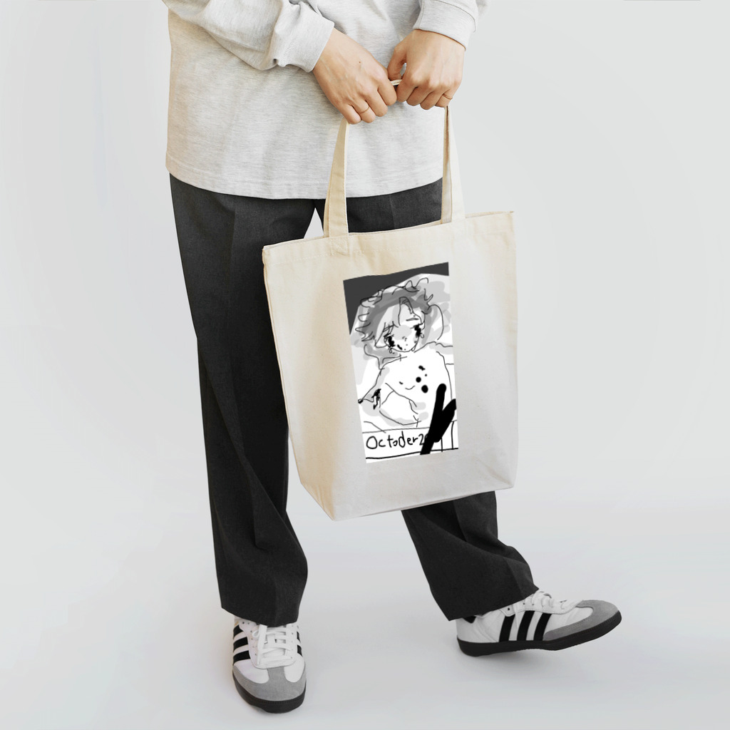 白黒絵 かわいい イラスト / 濱田 ( mansionsoda )のトートバッグ通販 