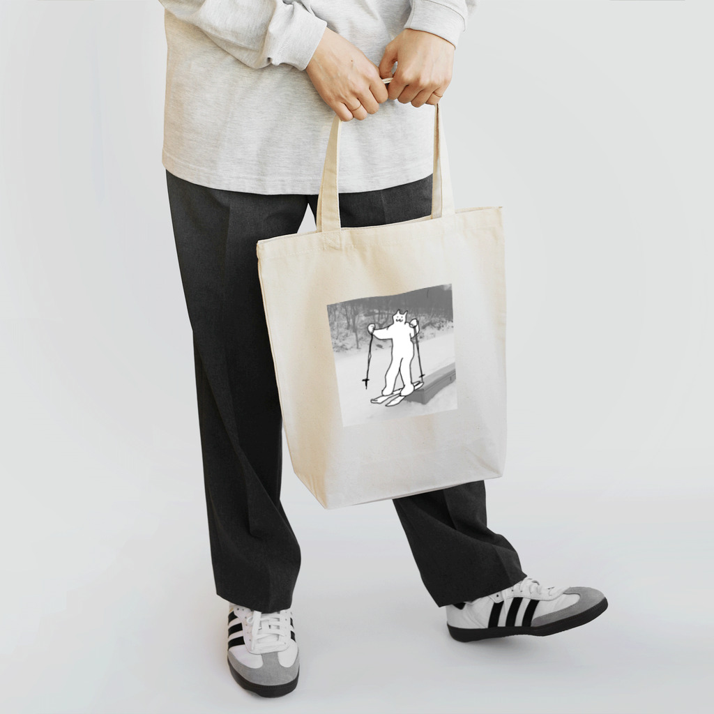 猫のいる生活のスキーするねこちゃん Tote Bag