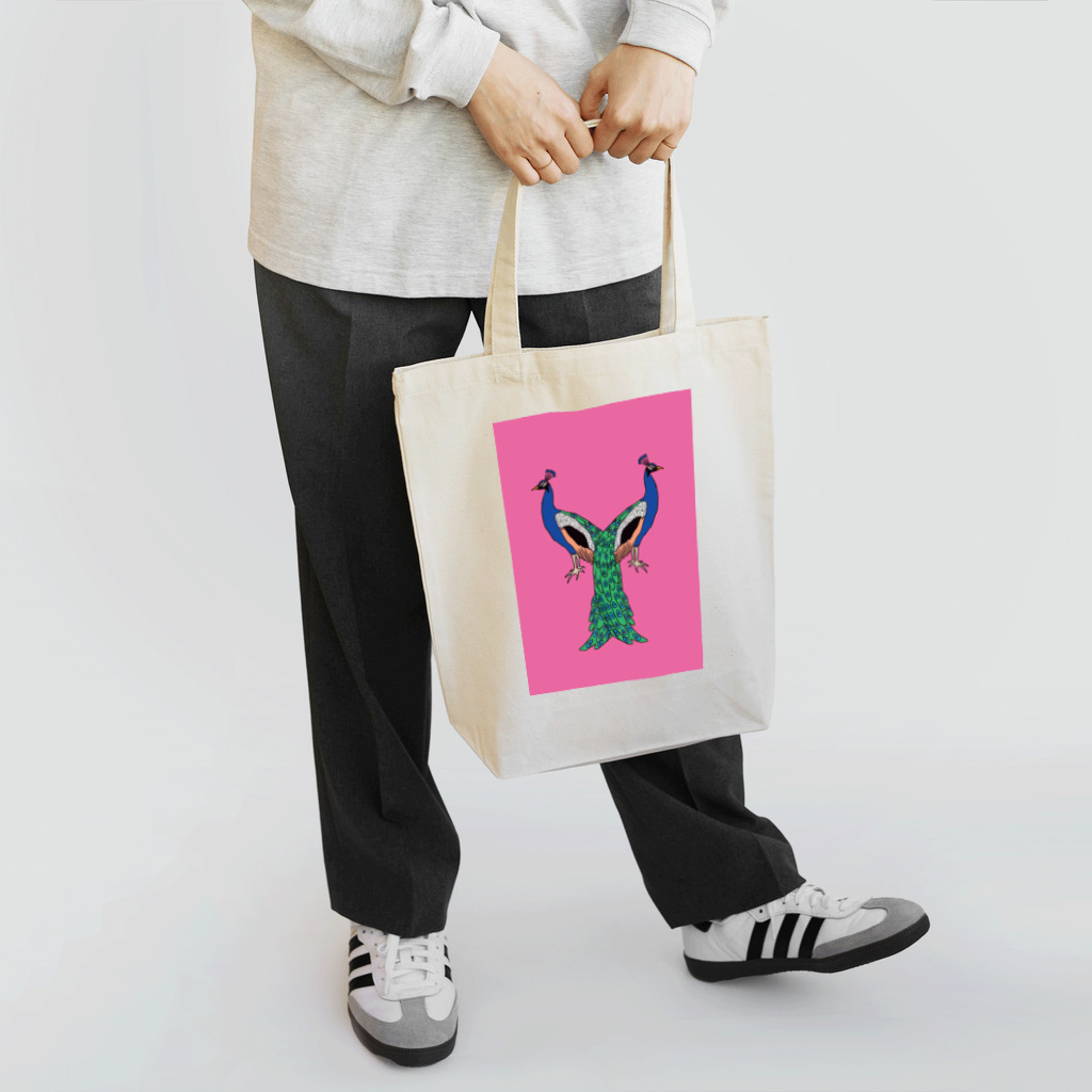 tervetuloaのkujaku pink Tote Bag