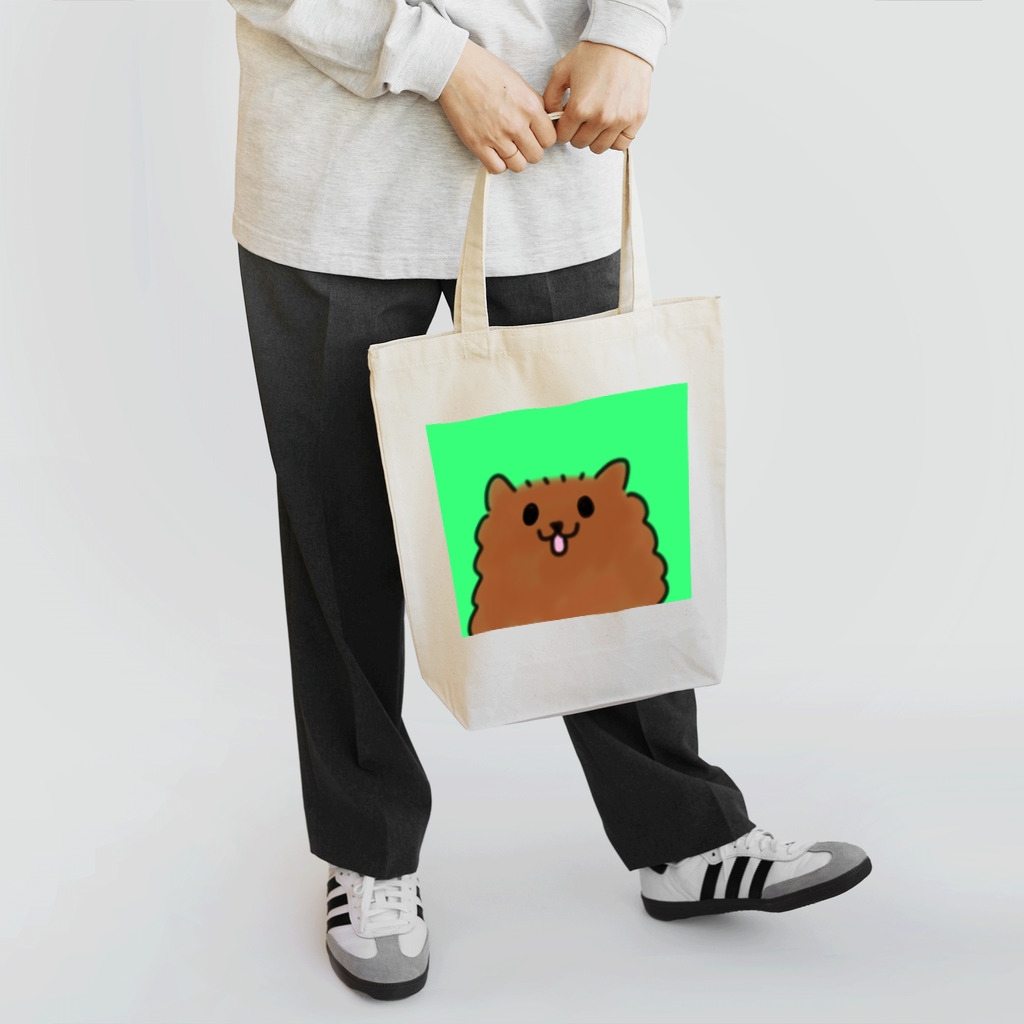 kanimitsu-KANI&POME company のぽめ(ちゃいろ)×さわやかグリーン Tote Bag