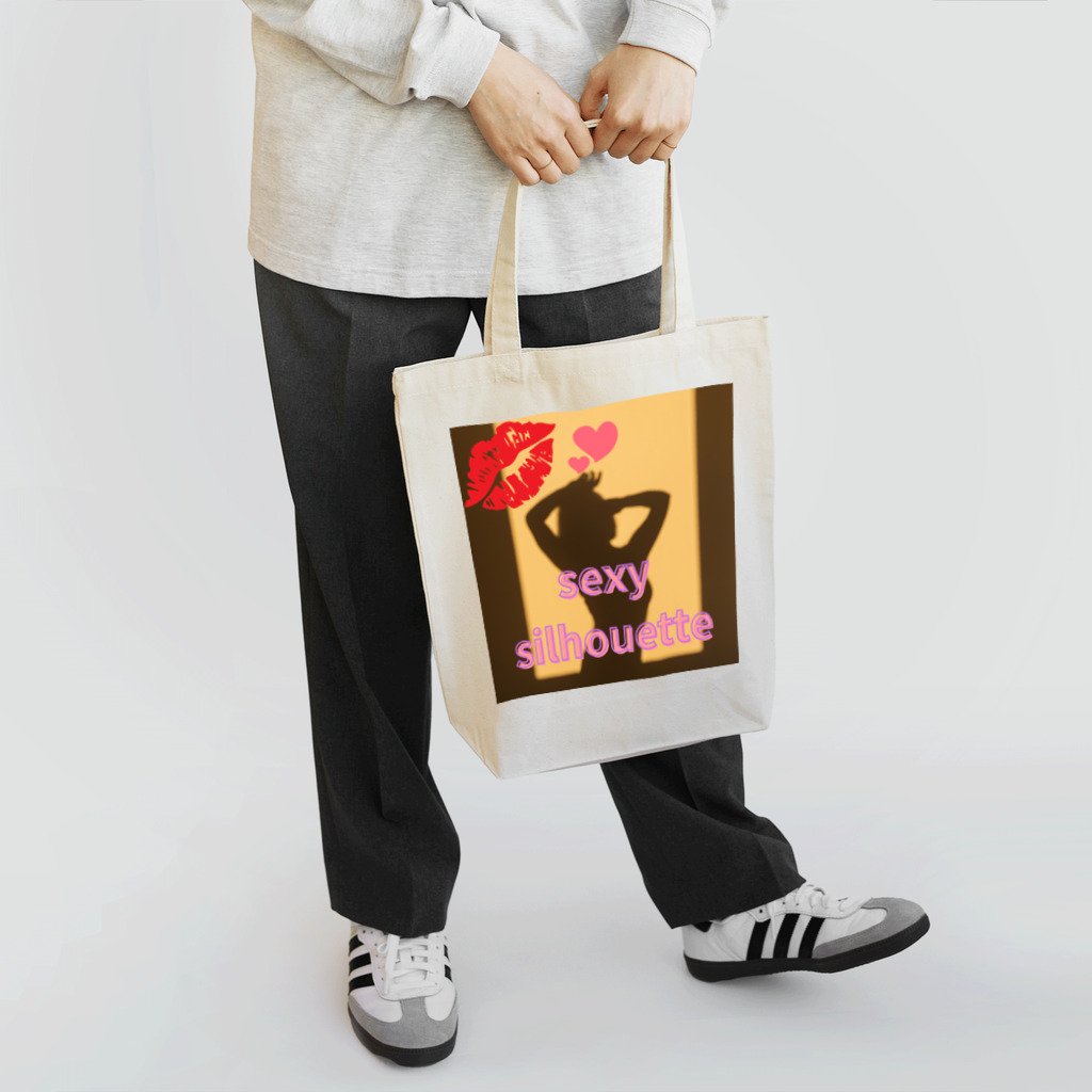 おもしろグッズ製作所〜Funny T-shirt factory〜のsexy silhouette Tote Bag