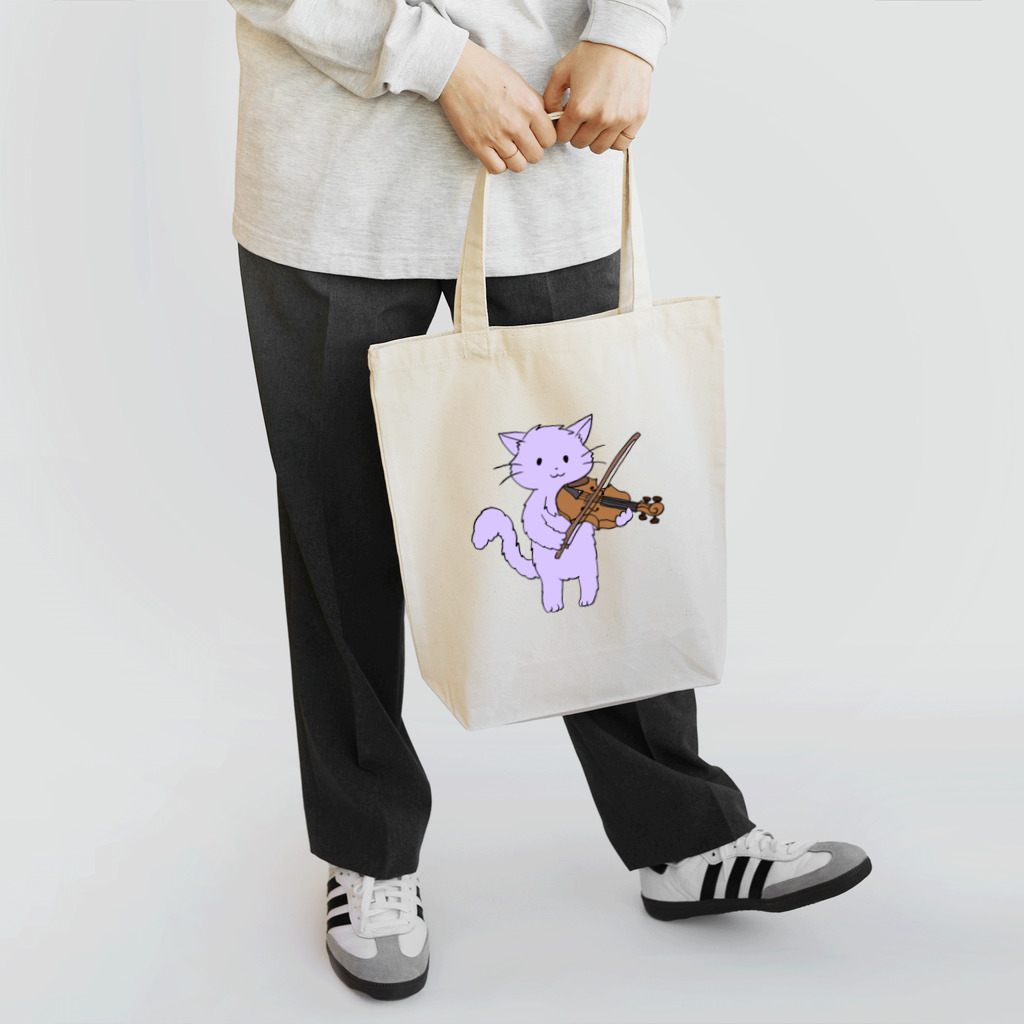 ももやみりんのバイオリンを弾くネコさん Tote Bag