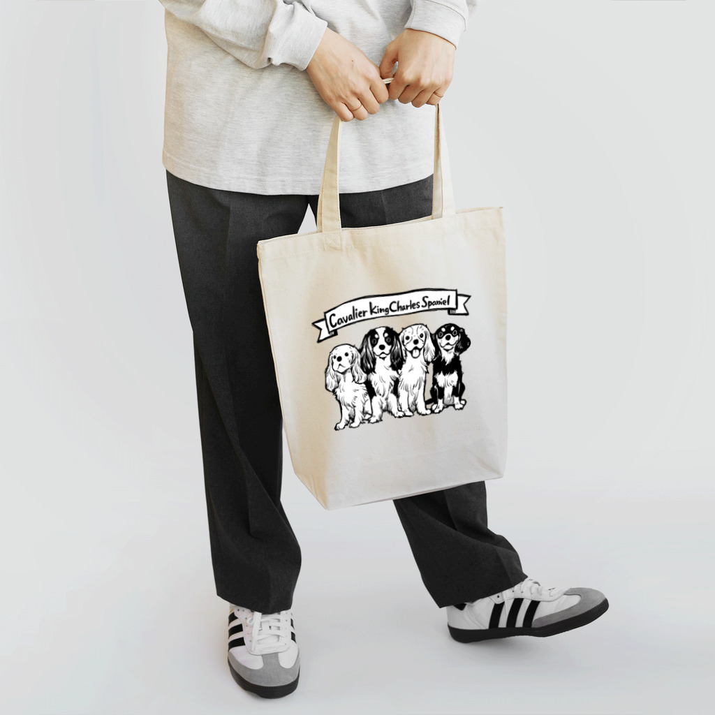 BLENHEIMのモノクロキャバリア Tote Bag