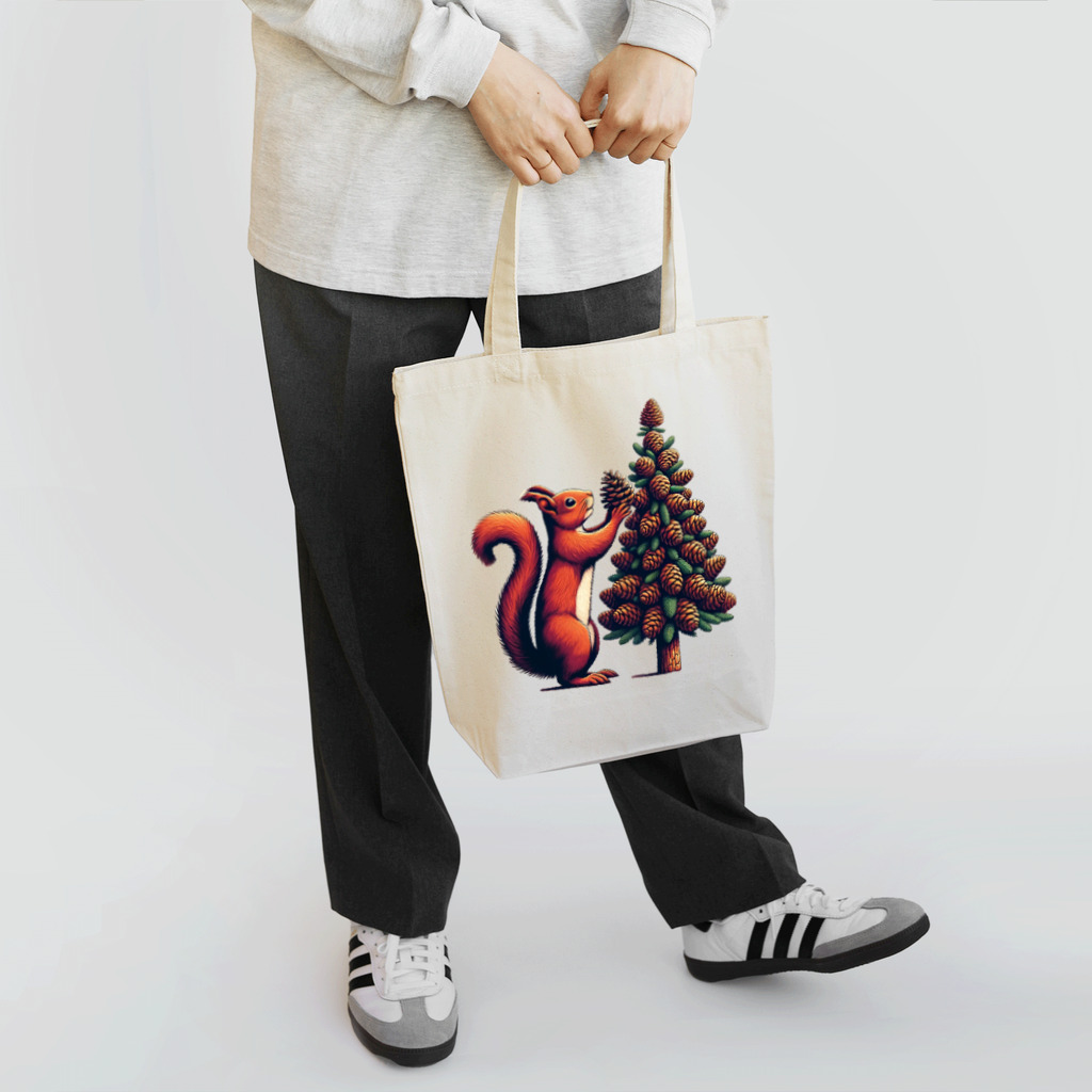 niko&PANDA shopのリスのクリスマス トートバッグ